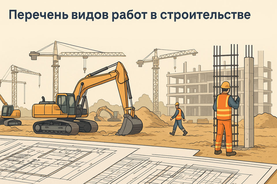 Перечень видов работ в строительстве
